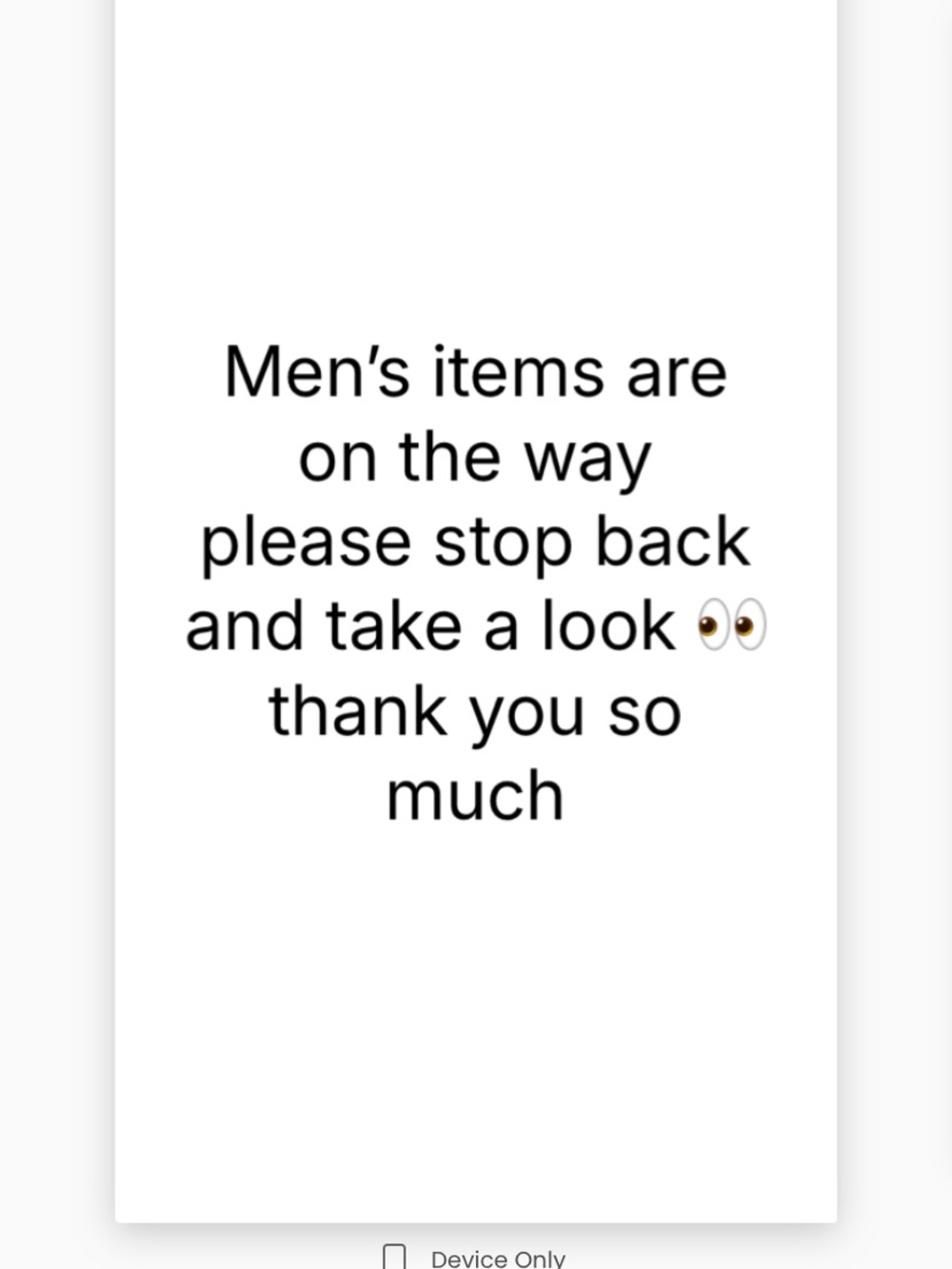 Advertising for Men's Items Collection -🥰